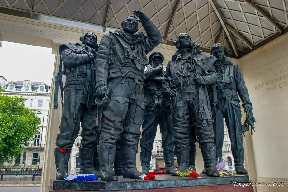 25th August 1940 RAF Bomber Command Launched: Monument 1 Bomber Command memorial London