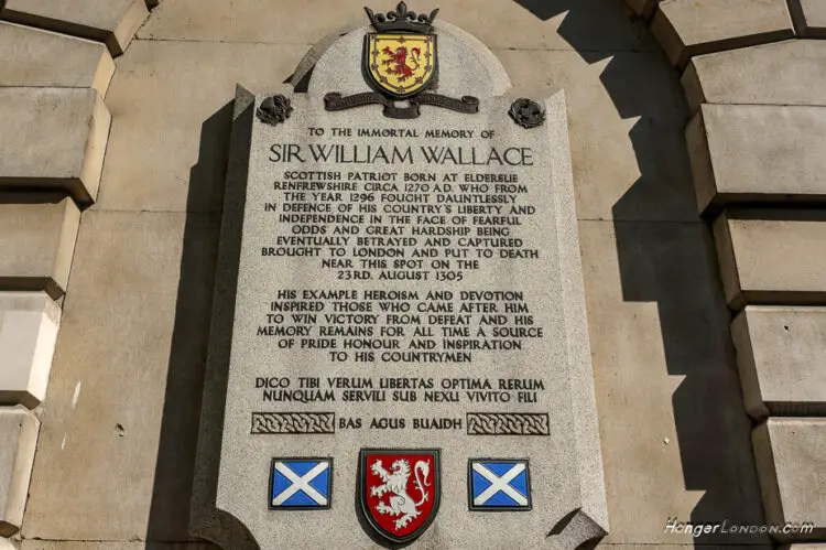 William Wallace Hung here in 1305 London