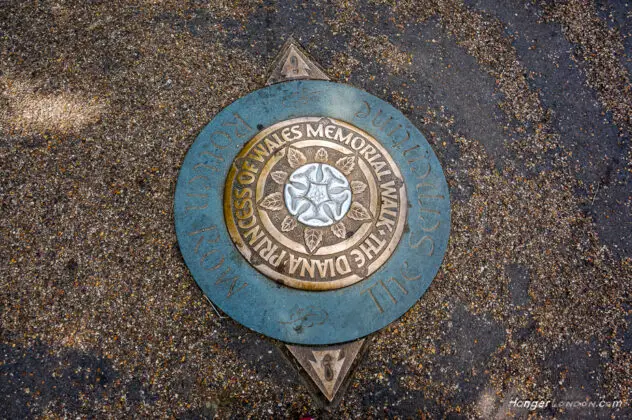 Princess Diana Memorial Walk disc on the floor