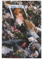 Printed photographs from visiting the London floral tributes to Princes Diana at Kensington Palace 1997 September