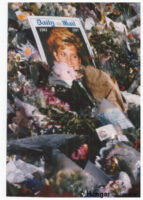 London History 8 Printed photographs from visiting the London floral tributes to Princes Diana at Kensington Palace 1997 September