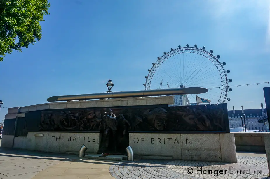 Battle Of Britain Monument at Embankment. By artist Paul Day put up on 18/9/2005