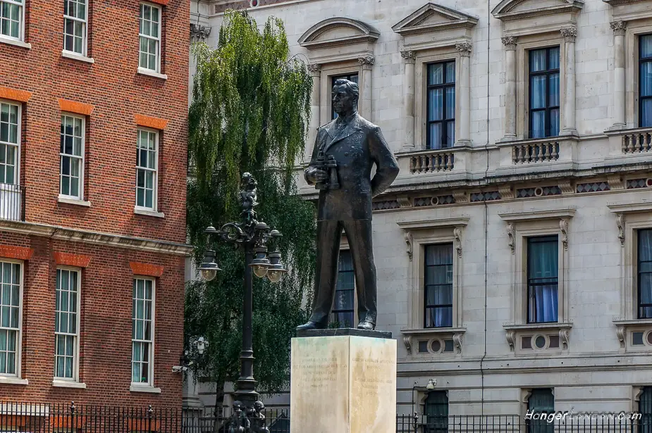 27th August 1979 Earl Mountbatten assassinated: London Statue 1 Mountbatten Statue near Horseguards Parade London