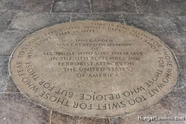 Grosvenor Square W1K 2HP 911 memorial disc