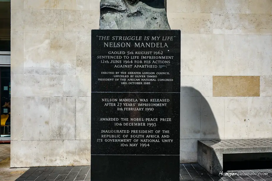 Mandela Statue inscription Southbank London