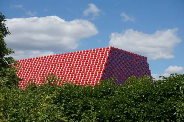 Alien structure in Hyde Park - 600 tonne Trapezoidal - The London Mastaba 2