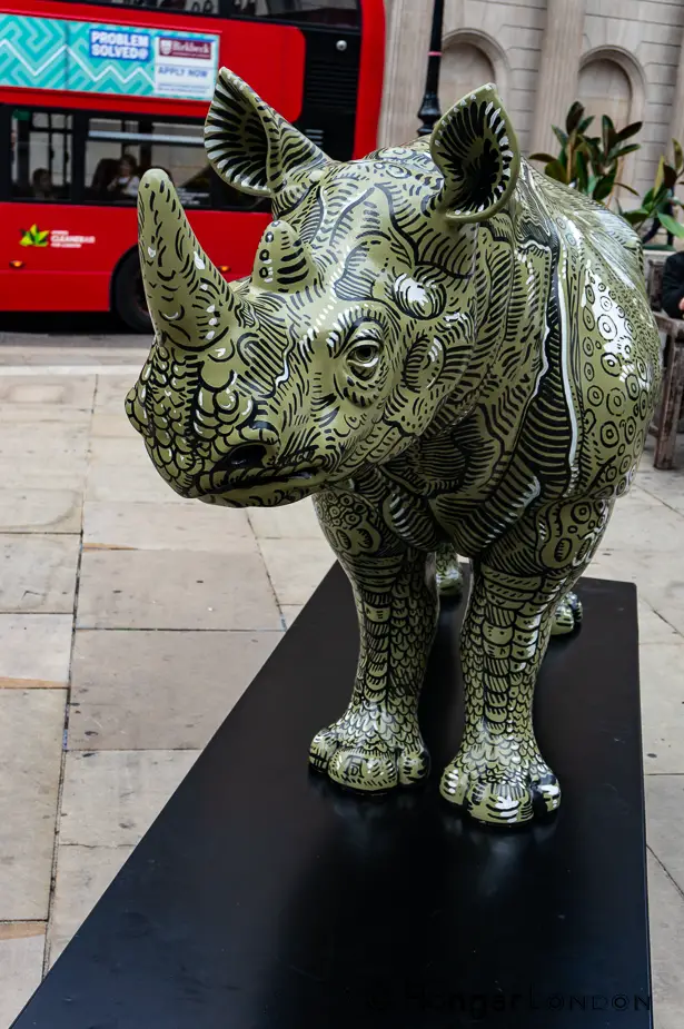 Rhino Art Trail: Discover London's Thriving Art Scene 6 Rhino 21 A.D's Rhino By Artist Adam Dant
