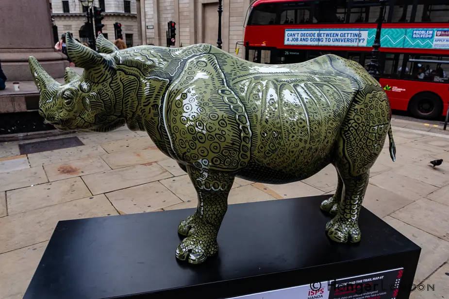 Rhino Art Trail: Discover London's Thriving Art Scene 7 Rhino 21 A.D's Rhino By Artist Adam Dant