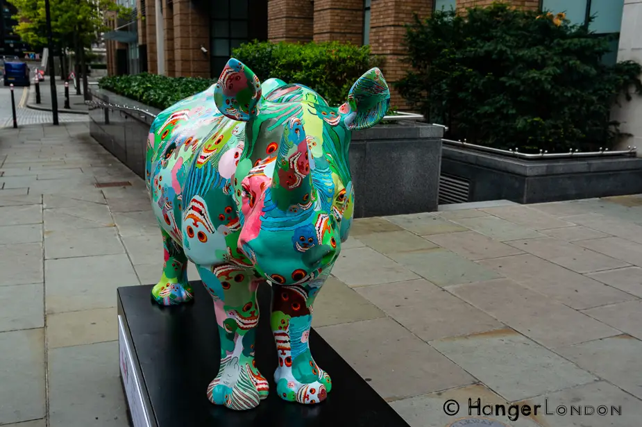 Rhino 19 By Artist Zhang Huan poppy and Skulls 