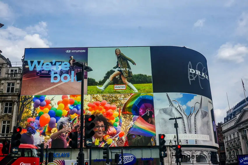 Piccadilly Circus Summer 2018 London Pride images