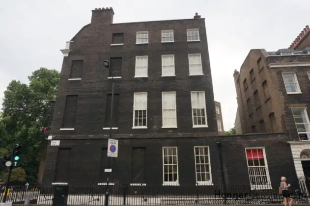 Millicent Fawcett lived on Gower St WC1 this is the house she would have seen opposite to her home where the blue plaque is.