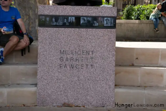 Millicent Fawcett Statue text parliament Sq