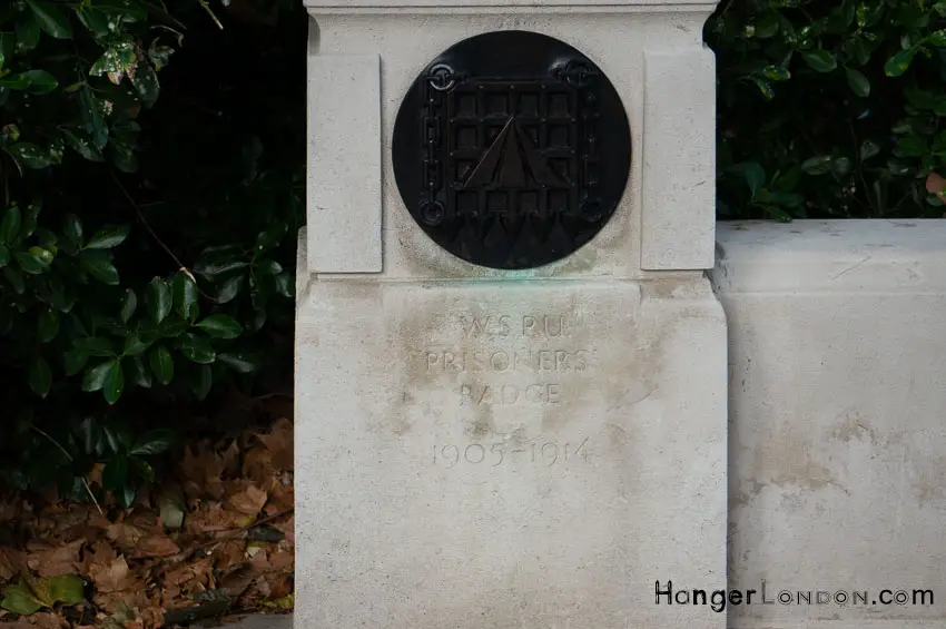 Memorial stone about the prisons and the suffrage movement Tower Victoria Gardens