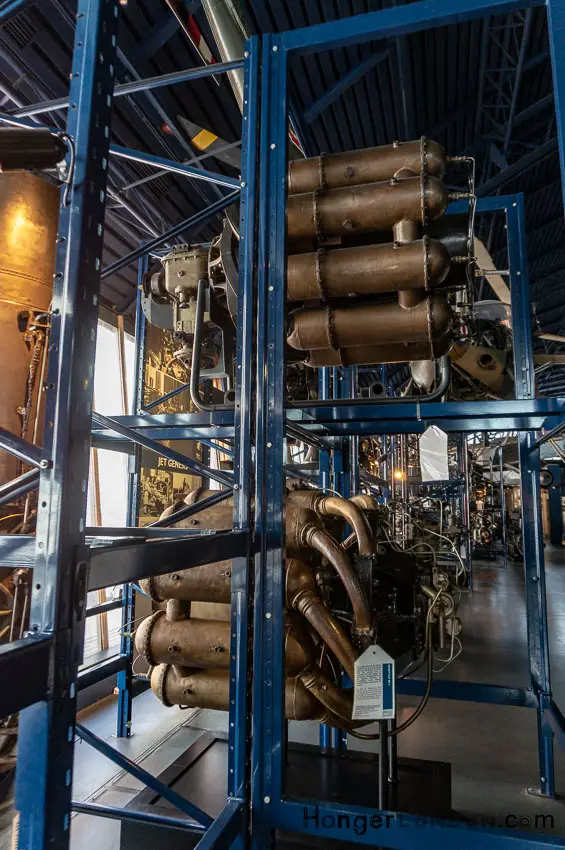 Flight section of the Science Museum level 3 Engines from various eras