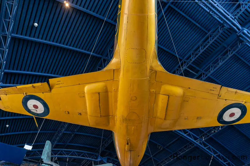 Flight section of the Science Museum level 3 Planes suspended from the ceiling