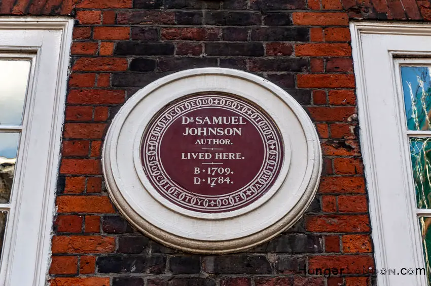 Dr Johnson Lived here