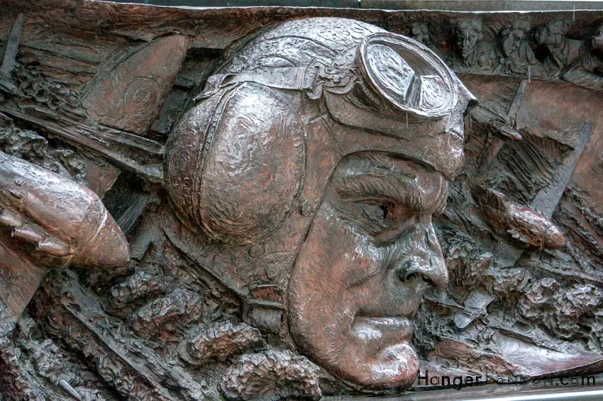 Battle Of Britain Monument at Embankment. By artist Paul Day put up on 18/9/2005