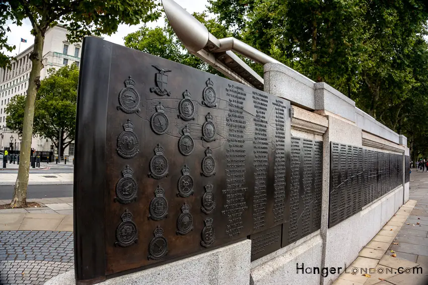 Battle Of Britain Monument at Embankment. By artist Paul Day put up on 18/9/2005