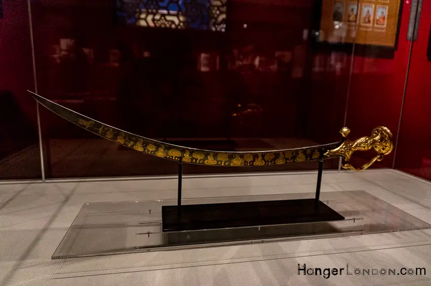 Decorated Sword 10 Sikh Gurus Empire of the Sikhs Exhibition Brunei Gallery 
