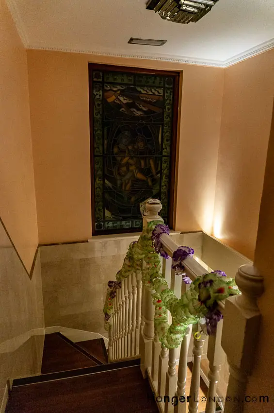 Tracing the Roots of Krishna in ISKCON London 3 Flower Garland decorations inside at ISKON LONDON