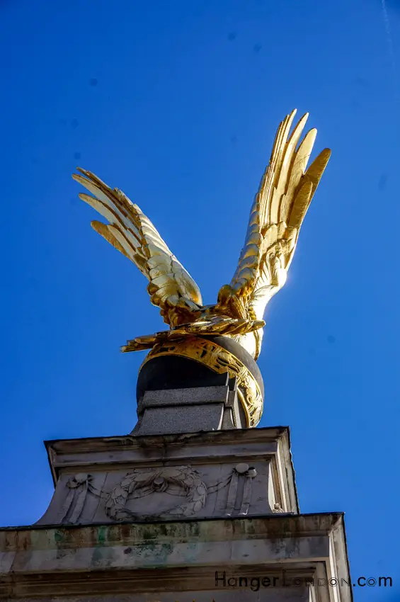 RAF memorial Eagle at the Embankment Thames London