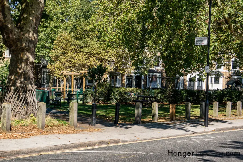 Stoke Newington Common opposite the house where Marc Bolan grew up