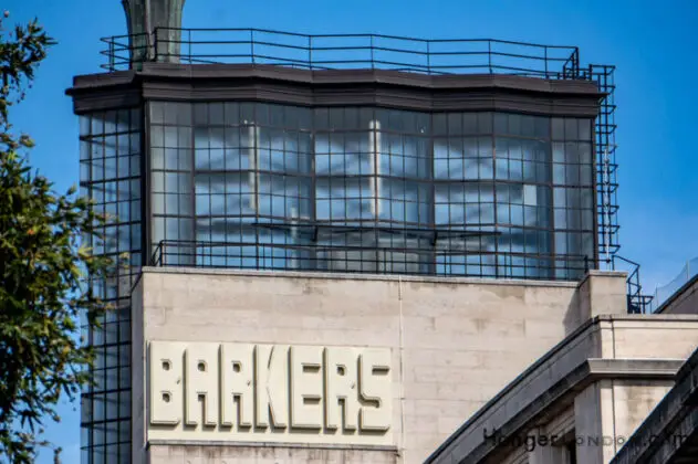 Top area Barkers Department store next door to 99 Kensington High St