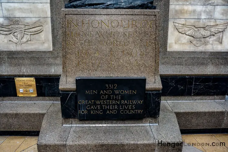 Great Western Rail War memorial Paddington Station