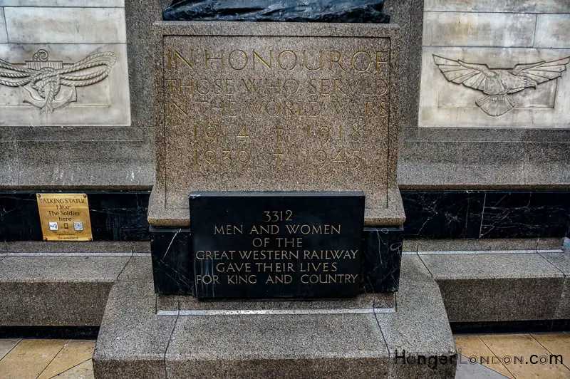 London's Secret Air, Sea and Land War Memorials and plaques You Must See 8 Great Western Rail War memorial Paddington Station
