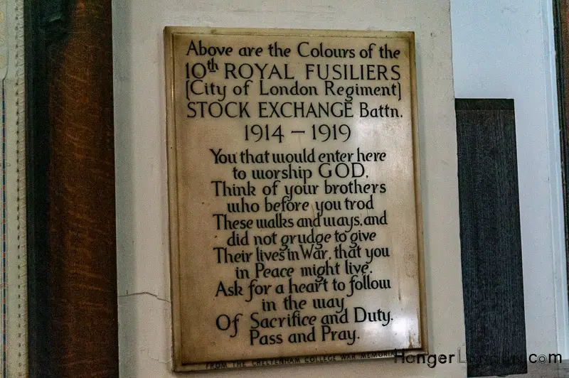 London's Secret Air, Sea and Land War Memorials and plaques You Must See 1 Royal Fusiliers Remembrance