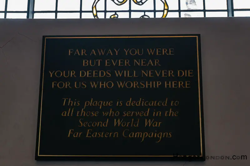 London's Secret Air, Sea and Land War Memorials and plaques You Must See 4 St Lawrence Jewry Remembrance