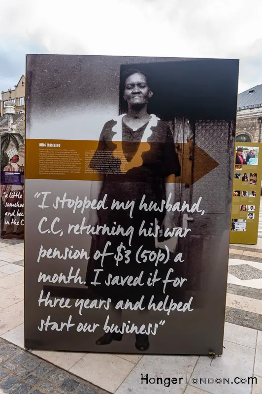 Guildhall Yard outside exhibition Barbadian Nursing revolution