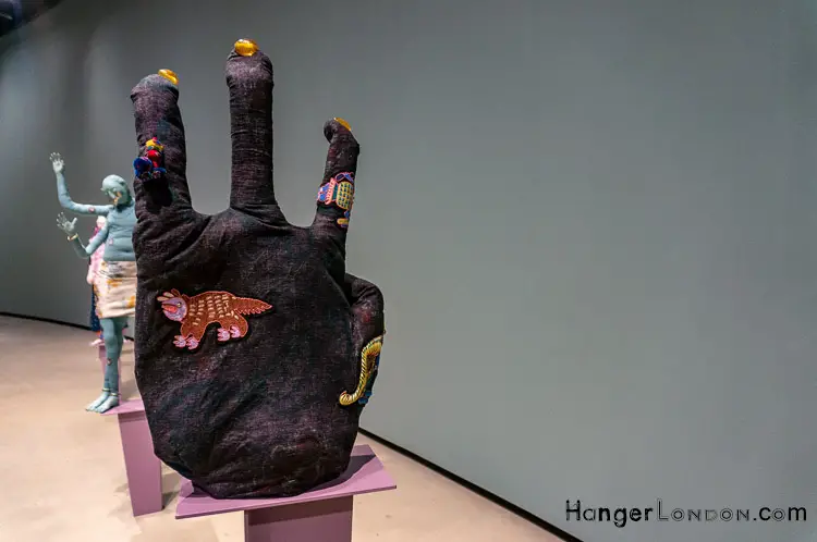 Francis Upritchard Sculptured Art - Wetwang Slack 3 Curve Gallery Barbican Artist Francis Upritchard Hand of Japan 2018