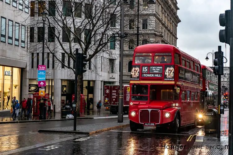 Bus route 15 old routemaster on the strand