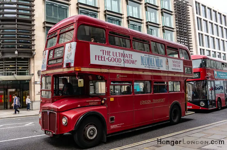 The Monetisation of the London Red Bus: The Best London Bus Ads 32 Mama Mia Traditional Route Master Bus 15