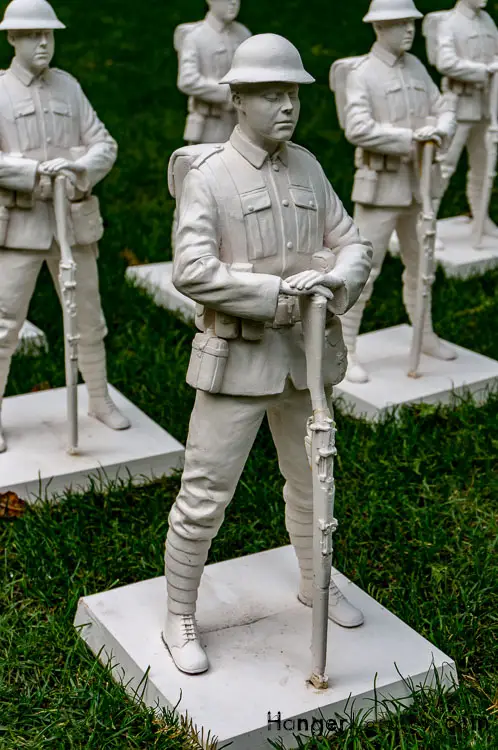 WW1 Virtual Tour The Remembrance Art Trail - Mark Humphrey 14 Soldier on Guard in Lost Armies at Jubilee Park