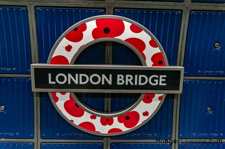 London Bridge Poppy Roundel TFL