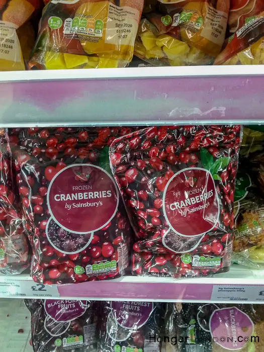 The Christmas Packaging the Pops! 23 Frozen Cranberries Sainsbury's