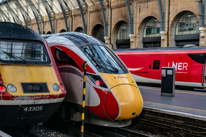 The new Azuma train next to the last king of high speed rail InterCity 125