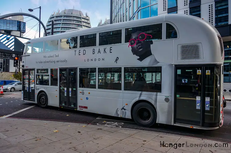 The Monetisation of the London Red Bus: The Best London Bus Ads 16 Ted Baker Design 55 Bus