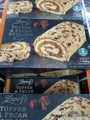 The Christmas Packaging the Pops! 4 Toffee Pecan Roulade Iceland