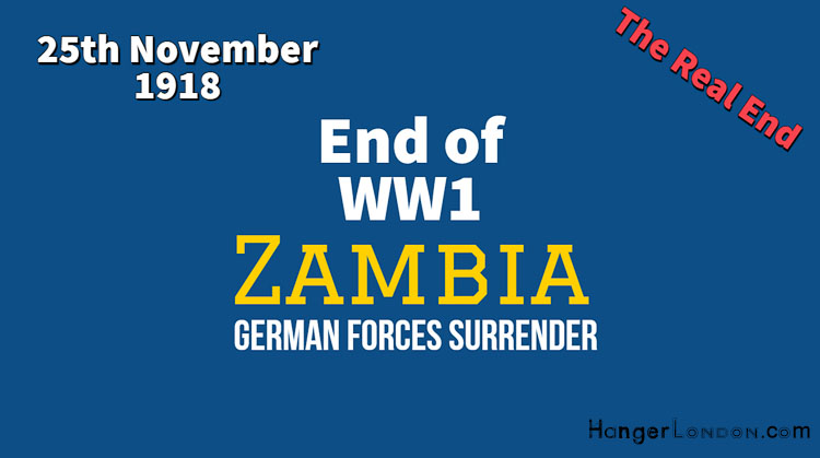 End of WW1 (Zambia) 25th November 1918