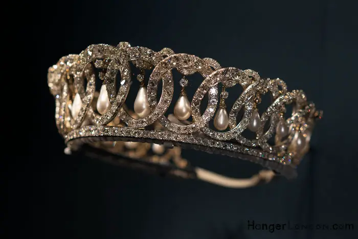 Vladimir Tiara c. 1874 Diamond Silver and Pearl. Worn by Grand Duchess Maria Pavlovna. Jeweller C.E Bolin