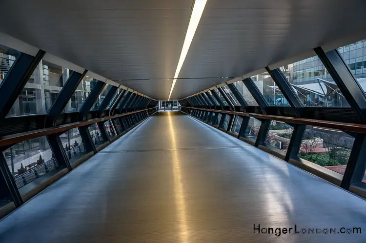 Inside the foot bridge