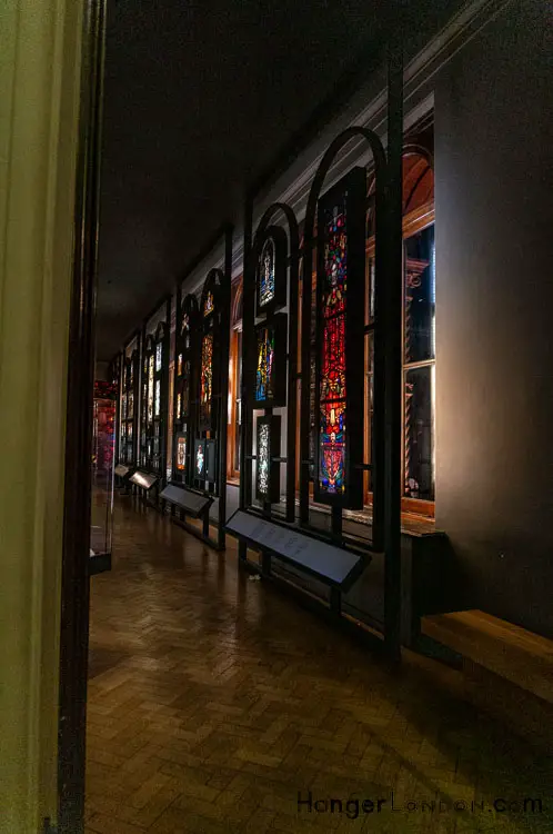 Stained Glass Window Gallery in the Victoria and Albert Museum Late night opening