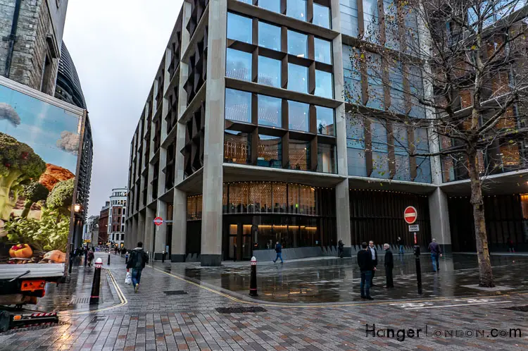 Walbrook now displays a London underground station entrance sign part of Bank Station