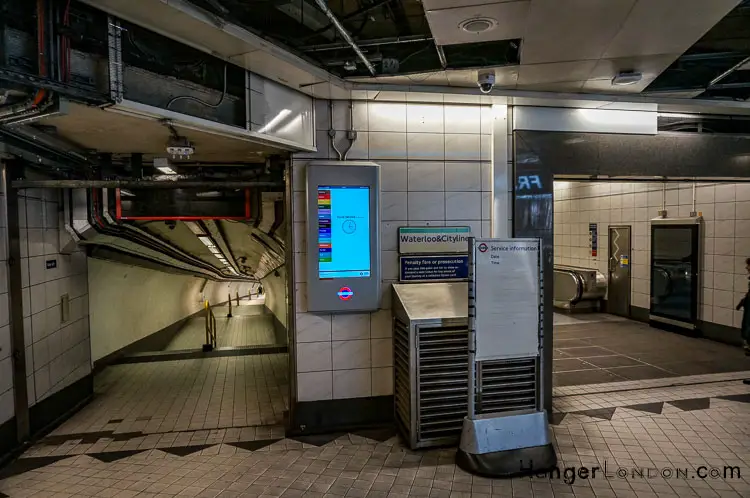 Walbrook Bank leads to Waterloo and city Line 