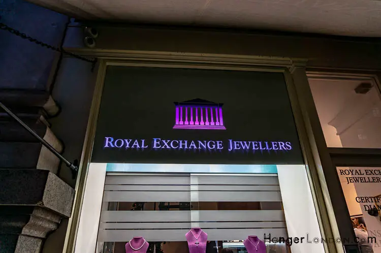 Royal Exchange Jewellers Rolex sign