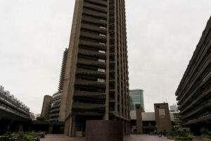 Brutalist Barbican buildings