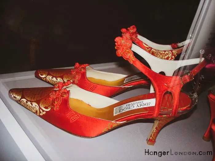 Jimmy Choo Courture Red Chinese style heeled shoes